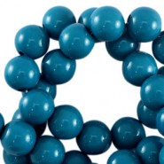 Acrylic beads 8mm round Shiny Skydiver blue